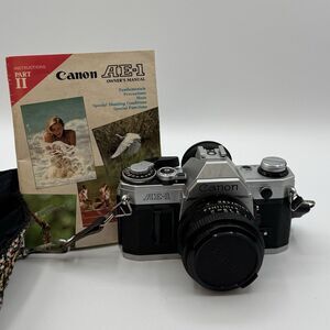 Canon AE-1 Film Camera w/ 50mm f1.8 Lens Vintage 35mm FD Manual